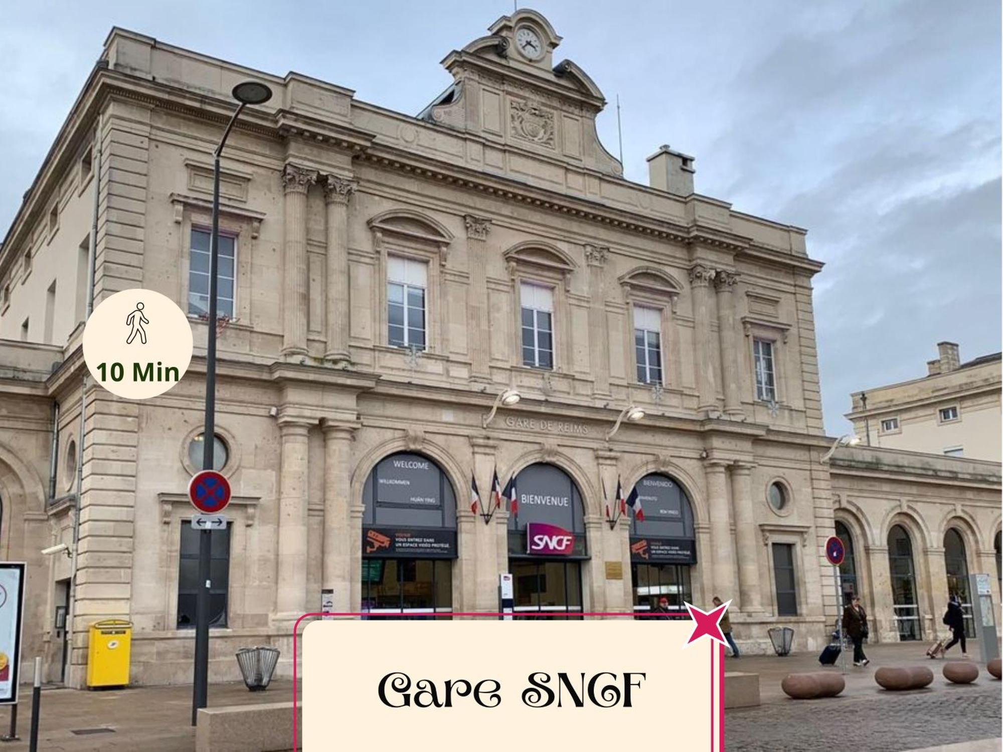 Colbert 541 Hypercentre - Ideal Couple & Pro - Wifi Haut Debit - Gare, Cathedrale, Commerces, Restaurants & Transports En Commun A Moins De 10 Minutes A Pied Реймс Экстерьер фото