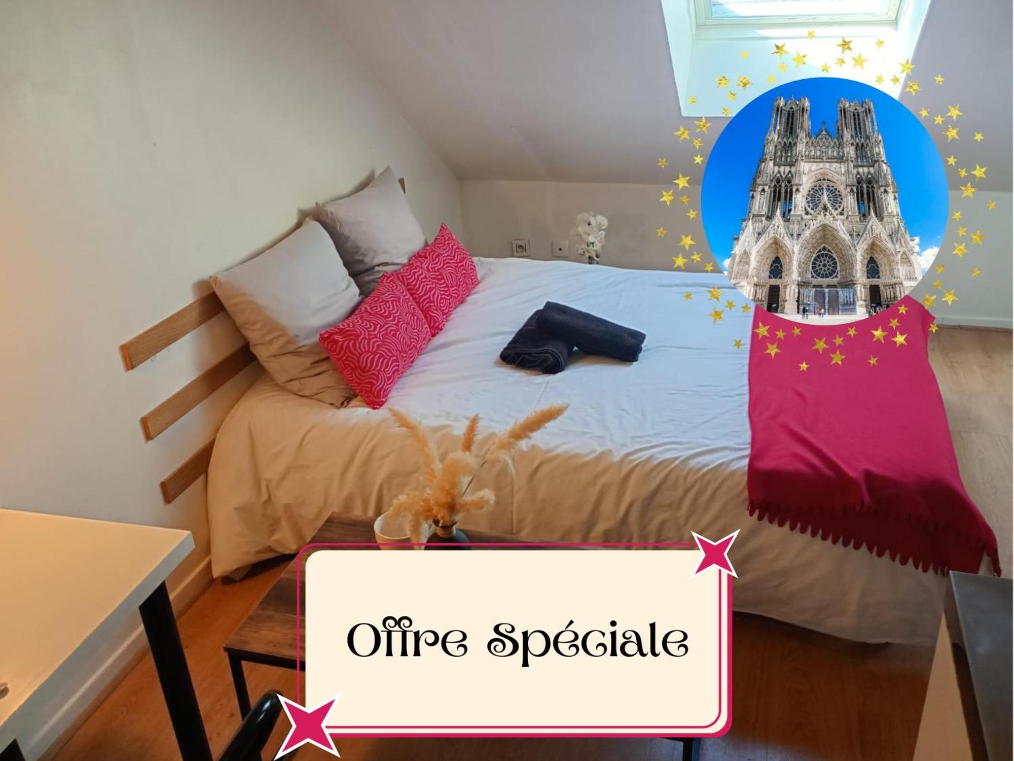 Colbert 541 Hypercentre - Ideal Couple & Pro - Wifi Haut Debit - Gare, Cathedrale, Commerces, Restaurants & Transports En Commun A Moins De 10 Minutes A Pied Реймс Экстерьер фото